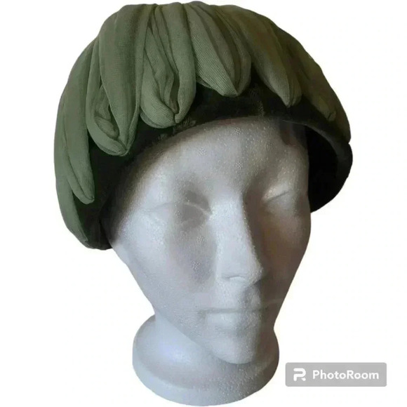 Vintage 50s 60s Net & Velvet Ladies Formal Hat - Picture 6 of 10